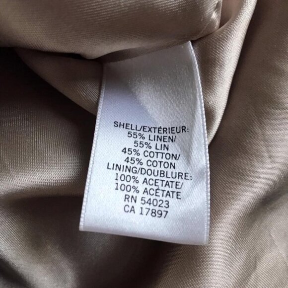 Banana Republic Linen Mini Above Knee Belted Lined Skirt Tan Beige Small - Picture 6 of 8